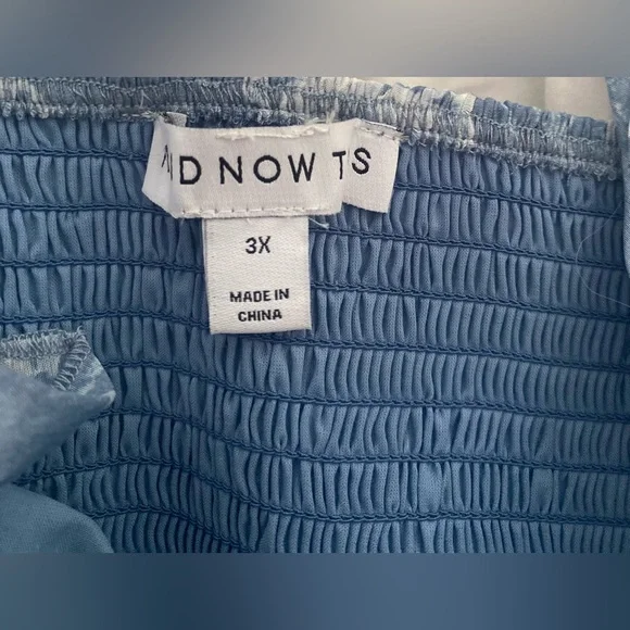 NWT.. AND NOW THIS WOMENS BLUE FLORAL RUFFLE STRAP MINI DRESS - Picture 13 of 13